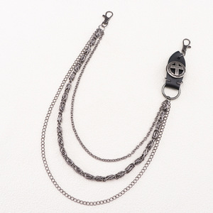 Cadena de cintura unisex de metal con diseño de cruz, aleación de zinc, cadena corporal informal a la moda para hombres y mujeres, accesorio para jeans estilo hip hop. - Product Image 6