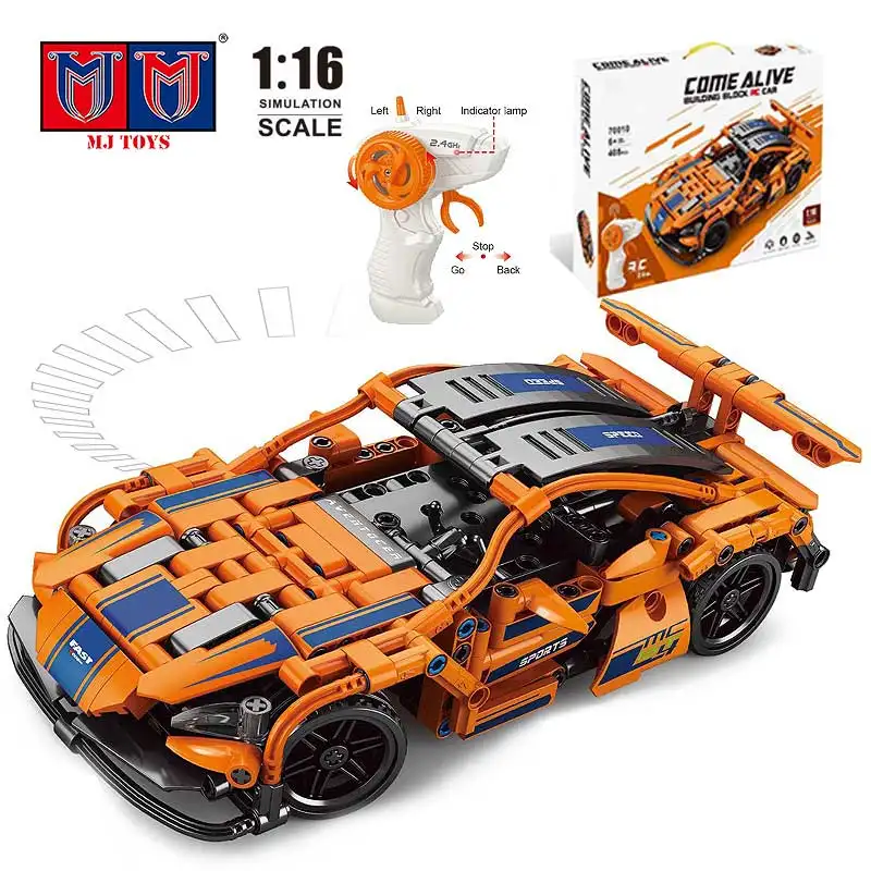 Vendita calda 408 PCS giocattoli educativi Rc blocco assemblato Super sport telecomando Building Blocks Drift Car per bambini giocattolo