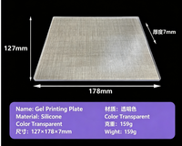 Plaque d'impression en gel réutilisable - Outil en polymère souple écologique, antiadhésif et anti-jaunissement, lavable, pour la gravure DIY