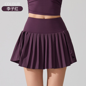 Jupes taille haute pour femmes avec poches latérales Anti-éblouissement Golf Badminton Tennis Wear Anti-bactérien Logo personnalisé Jupe plissée - Product Image 5