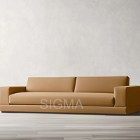 Asiento seccional sofá de interior Base de madera Villa esquina sofá de madera conjunto muebles sala de estar sofás seccionales conjunto