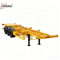 Semi-remorque porte-conteneurs squelette à trois essieux 20ft 40ft avec verrous à torsion pour le transport portuaire et en Afrique