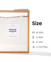 Boîte de rangement rectangulaire transparente en bambou écologique, préservation de la fraîcheur, capacité de 1 à 3 L, design polyvalent pour usage alimentaire
