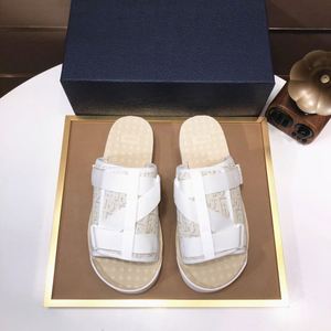 Hot Sale Designer Casual Luxury Sandals <b>Slippers</b> Couple Women Men Outdoor Pu Denim Mesh Lining Flat Shoes - Product Image 3