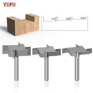 YUFU Fraise à surfaçonner à 4 dents en carbure de tungstène, queue de 6 mm, pour le redimensionnement de dalles et le travail du bois OEM - Product Image 1