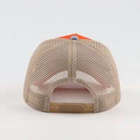 Casquette Trucker en Maille Personnalisée avec Logo Tissé Hanway Factory, 5 Panneaux, Visière Pré-courbée, Tissu en Flanelle Éponge, Performance Cyclisme et Activités de Plein Air