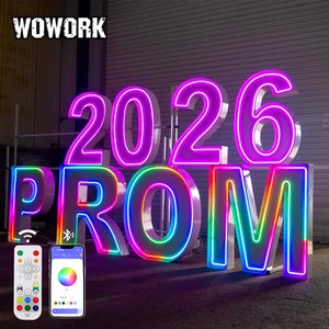 WOWORK 2026, grandes décorations de fête de 60 cm, chiffres géants lumineux en métal pour la classe de 2026, pour événement de remise de diplômes - Product Image 2