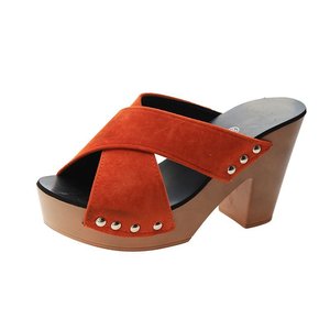 Fish Mouth Thick Sole Cross Strap Thick <b>Heel</b> Outwear Sals for Women Summer Fashion Elegant High <b>Heels</b> - Product Image 6
