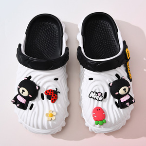 Qinuo Women's <b>Clogs</b> EVA Bear Design Soft Summer Slippers Breathable Non Slip Outdoor Wear 35-40 Beige Pink Gray White - Product Image 3
