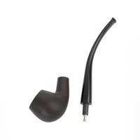 XIAOXIONG Classic 3mm Pipes à fumer en bois d'ébène Finition laquée portable Pipe à tabac en bois de marguillier avec accessoire en gros