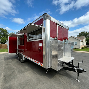 Customized Fully Equipped Mobile Kitchen Food Trailer Stainless Steel Concession Cart for Burger Pizza BBQ Hot Dog <b>Coffee</b> FOOD T - Product Image 5