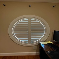 Persiana Horizontal de Madera Moderna para Ventana, Estilo Americano, de Madera de Tilo, Protección de Privacidad, Directo de Fábrica