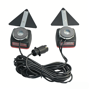 Juego de Bombillas Reflectantes Triangulares de Repuesto para <span class=keywords><strong>Remolque</strong></span> Europeo GO, para Luces Traseras de Camiones y Furgonetas, Combinación Roja, 12V/24V, Shandong - Product Image 3