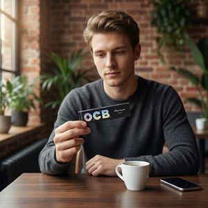 Slim White <b>Rolling</b> Paper <b>Box</b> Organic Paper King Size Classic Style Square Silicone Smooth Burn Low Accessories Boc X-boc-110 50 - Product Image 3