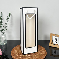 Sacs cadeaux de luxe en PVC pour vins, avec impression sérigraphiée, pour bougies et emballages artisanaux, recyclables, vente en gros