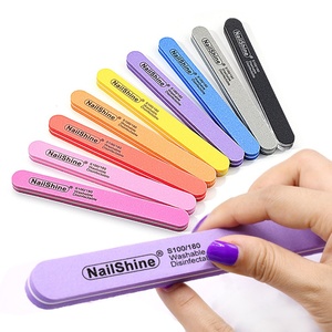 Lima de uñas de doble cara de grano 80, duradera, para manicura, pedicura y pulido. - Product Image 4
