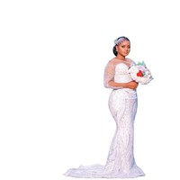 Robe de mariée sirène sur mesure, grande taille, robes de mariée
