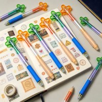 Stylo Gel YF PEN 0.5MM en Plastique ABS avec Couvercle Métallique Couleur Diamant pour Fournitures Scolaires