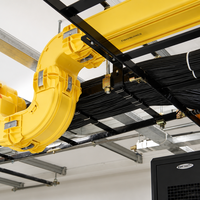 Goulotte de câblage en fibre optique ABS fermée pour salles d'équipement télécom, construction et pose de câbles, surface personnalisable