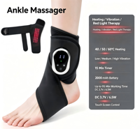 En gros, Enveloppe de massage portable sans fil rechargeable pour pieds et chevilles, avec chauffage, vibration et lumière LED, et fonction de soutien
