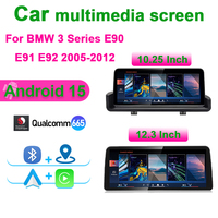 Système multimédia automobile Snapdragon 665 avec navigation GPS pour BMW Série 3 E90 E91 E92 E93, Android 15, Carplay, autoradio, lecteur vidéo DVD