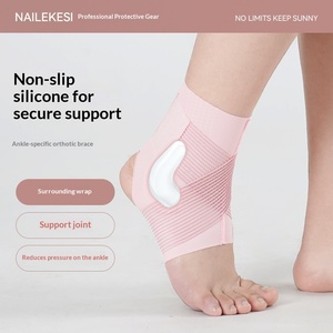 Attelle de cheville anti-entorse, bandages de soutien pour poignet et cheville, style fin d'été, <span class=keywords><strong>couleur</strong></span> <span class=keywords><strong>chair</strong></span>, polyester - Product Image 2