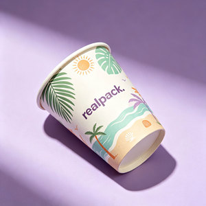 Gobelet en papier à paroi simple avec logo personnalisé, gobelet en papier jetable à paroi simple, gobelet en papier de qualité alimentaire pour les boissons - Product Image 3
