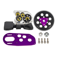 Kit de boîte de vitesses Overdrive à faible transmission en acrylique transparent pour modèles RC 1/10, compatible avec les châssis SCX10, Capra Element, Gspeed, LCG