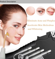 Appareil de soin du visage électrique professionnel à vibrations, baguette pour la peau et les cheveux, 4 en 1, portable, haute fréquence, pour spa et salon