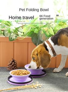 2-In-1 Draagbare Reishondenkommen Dubbele Siliconen Voederbakken Met Ritssluiting, Antislip, Geen Lekkage Voor Huisdiervoer En Watervoerbak - Product Image 5