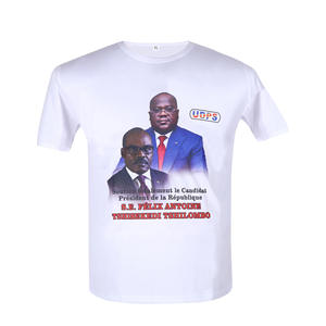 Promotional Custom Logo 100% Polyester Blank Election Short Sleeve T Shirt for Advertising