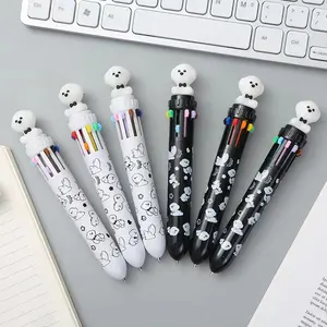 Cute Panda 10 Color Ballpoint Pen Multi Color Ballpoint Pen