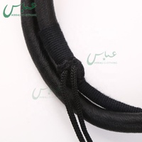 Foulard de prière arabe musulman en laine/polyester noir/blanc, à porter comme turban, bandeau, Keffiyeh/Shemagh