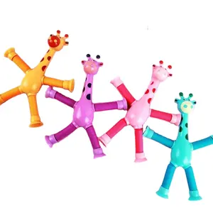 Zuignap Speelgoed Voor Baby Vormveranderende Giraffe Telescopische Buis Fidget Speelgoed Stretch Anti-Stress Educatief Speelgoed Voor Ch
