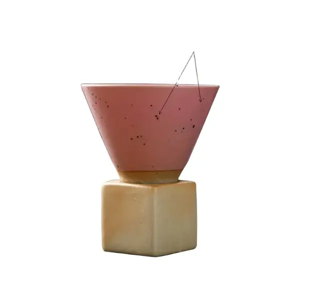 200 ml Porzellan-Kaffeebecher mit Boden konischer Form Teebecher mit Halter perfektes Geschenk für Müttertag
