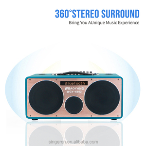 Loa di động cao cấp ngoài trời WGY-6602, hệ thống loa khuếch đại guitar Bluetooth, hộp nhạc bass bằng gỗ - Product Image 2