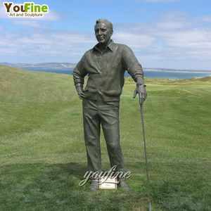 आप कस्टम आकार आउटडोर उद्यान पार्क खेल रहे गोल्फ सजावट कांस्य जीवन आकार के गोल्फर प्रतिमा - Product Image 3