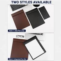 Portafolio de Cuero A4 Premium, Carpeta Magnética Multifuncional con Portaplumas, Personalizable con Marca para Regalos Empresariales