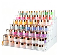 Poudre à ongles à séchage rapide avec logo personnalisé, Poudre acrylique 3-en-1, Poudre de trempage diamantée pour ongles, Kit de poudre acrylique