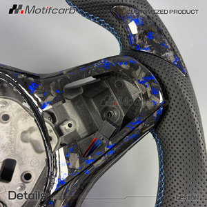Volante LED de fibra de carbono forjado azul personalizado para BMW serie 3 4 5 6 7 8 G21 G20 G30 X3 X4 M2 M3 330i 340i 330e 2018-2024 - Product Image 4