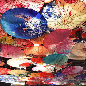 Sombrillas Decorativas Clásicas Chinas y Japonesas para Techo, Accesorios <span class=keywords><strong>de</strong></span> Fotografía y Danza, Sombrilla <span class=keywords><strong>de</strong></span> Papel Encerado y Seda Hecha a Mano - Product Image 2