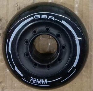 Lot de Roues de Slalom et Freestyle Noir Tache 72MM 76MM 80MM, Résistantes à l'Usure, Haute Élasticité PU 85A/88A, Roue de Patinage en Ligne Mate - Product Image 6