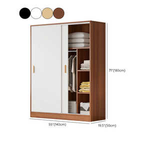 Armoire penderie en bois de style moderne australien avec tringle à suspendre et étagères - Product Image 6