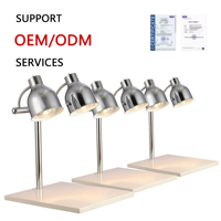 Lampe chauffante de buffet ORIX de qualité commerciale à double tête, design moderne et écologique, en acier inoxydable, pour hôtels et restaurants