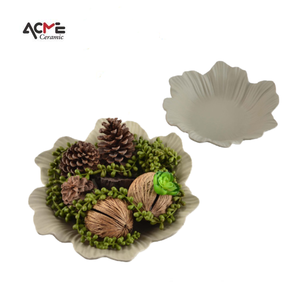Modern Matte <strong>Flower</strong>-shape <strong>Ceramic</strong> Fruit <strong>Plate</strong> Set Textured Design Tableware Decorative Bowl&amp;<strong>Plates</strong> for Home - Product Image 3