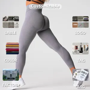 Women's Activewear Seamless Scrunch Butt Lift Workout High Waist Fitness Gym Clothing Yoga Pants Leggings Tights For Women