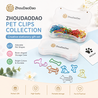 Collection de trombones multicolores à l'effigie d'animaux mignons avec emballage personnalisé pour les cadeaux promotionnels de détail