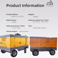 Compresseur d'air Kaiyan 21m ³/min 21bar 220V à moteur diesel refroidi par air compresseur d'air de moteur d'excellente marque