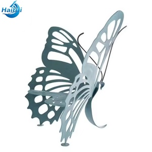 Statue de phénix contemporaine en acier inoxydable, pièce d'art décorative, excellente pour les projets d'aménagement paysager - Product Image 5