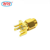 Conector Coaxial SMA de Cobre Chapado en Oro para Montaje en PCB, Precio de Fábrica